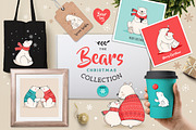 Polar Bears, Christmas illustrations, an Illustration by Marish (Thumbnail 1 of 8)