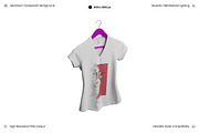 Women's V-Neck T-Shirt on Hanger 3D, an Object 3D Model by Wencory (Thumbnail 2 of 3)