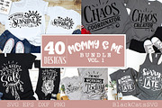 Mommy and me SVG bundle 40 designs, an Illustration by BlackCatsMedia (Thumbnail 3 of 3)