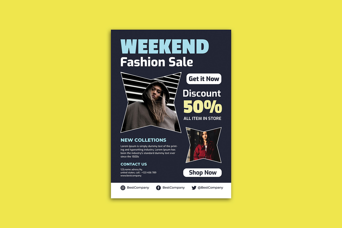 Best Weekend Fashion Sale, a Flyer Template by Vibesteam