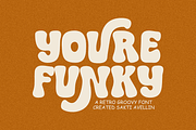Youre Funky - Retro Groovy Font, a Handwritten Font by SaktiAvellin (Thumbnail 1 of 8)