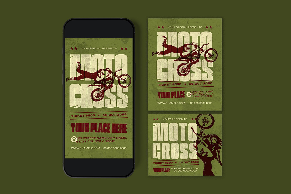 Moto Cross Flyer, a Flyer Template by graphicook (Photo 3 of 3)