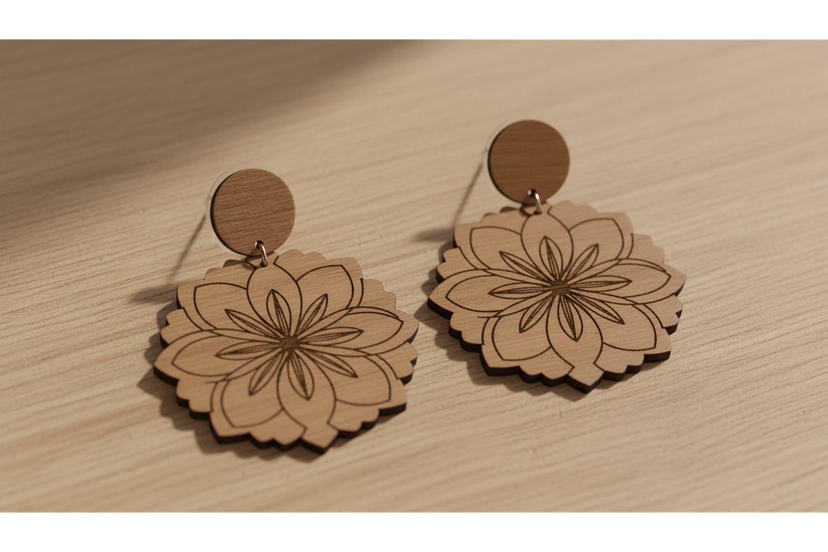 Flower Earrings Vector Set, a Graphic by hafijul (Photo 8 of 11)