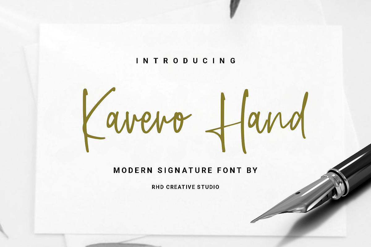 Kavero Hand - Modern Signature Font, a Handwritten Font by RHD Creative Studio (Photo 1 of 10)