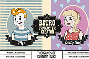 Retro Character Creator, a Person Illustration by Parsec (Thumbnail 1 of 7)