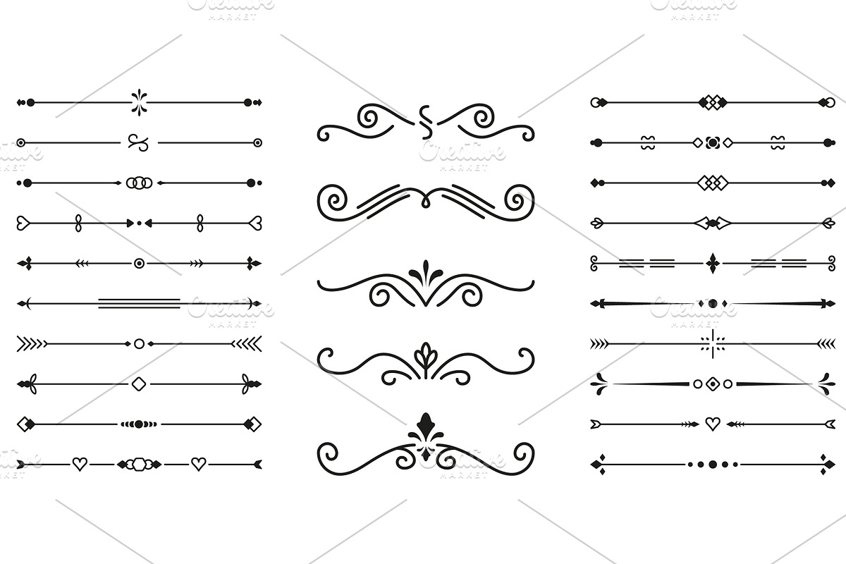 Decorative Dividers Set, an Illustration by Vector Creator