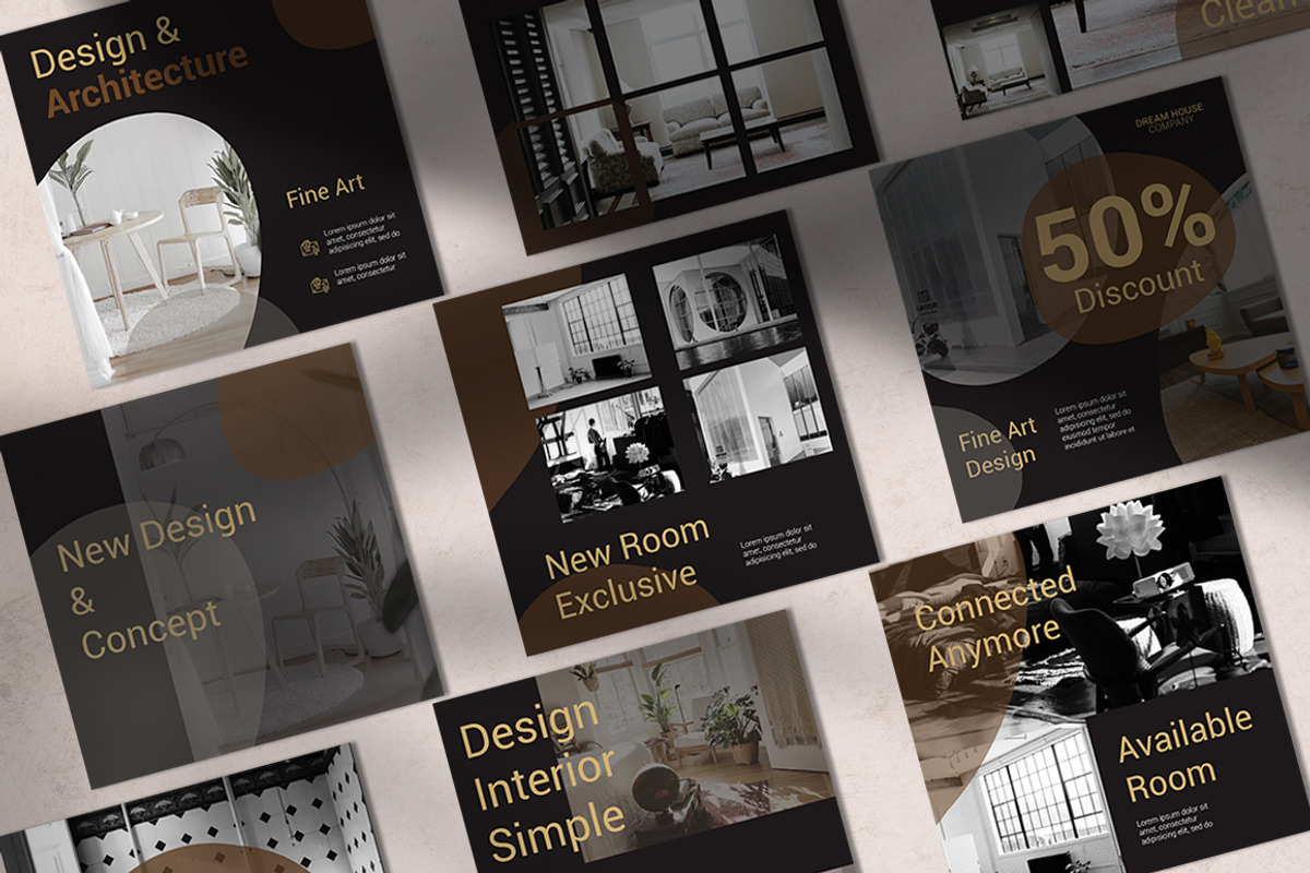 Interior Instagram Templates, a Social Media Template by Azruca