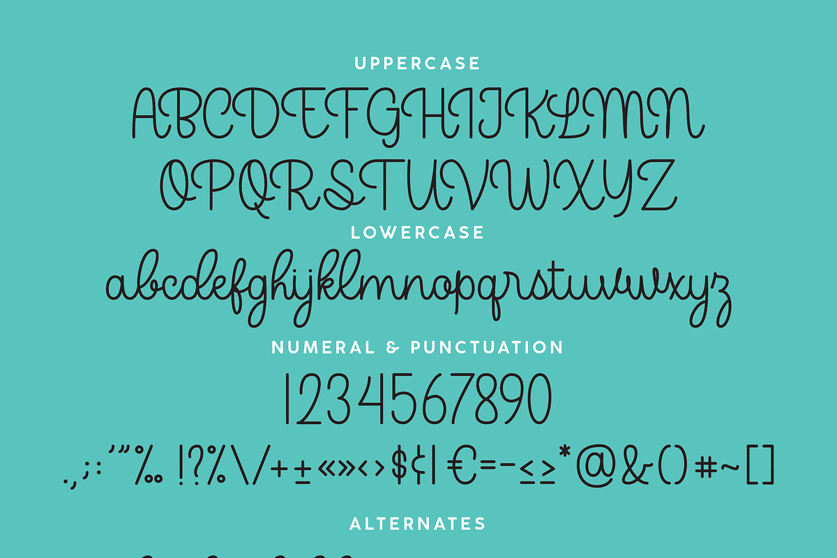 Lullaby Playful Typeface preview 7