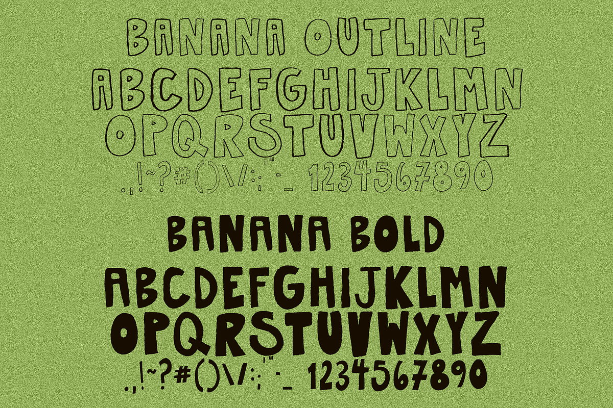 Banana - A Handwritten Font Duo, a Handwritten Font by Shelbeemili (Photo 3 of 3)