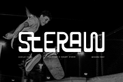 Steraw - Modern Street Font, a Sans Serif Font by Iqsiart Studio (Thumbnail 1 of 8)