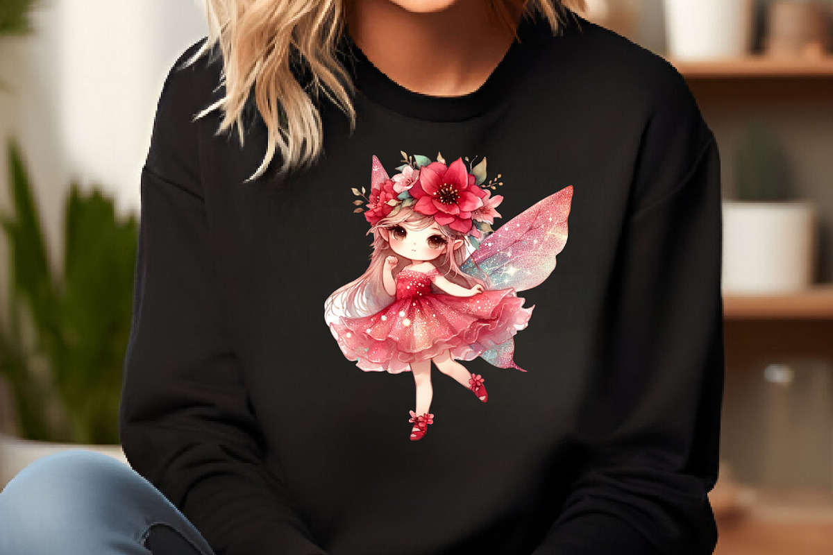 Flower glitter Fairy Clipart, an Illustration by DreamCafeArt (Photo 6 of 7)