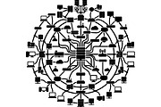 Abstract technology and network, a Technology Illustration by abu67222 (Thumbnail 10 of 13)