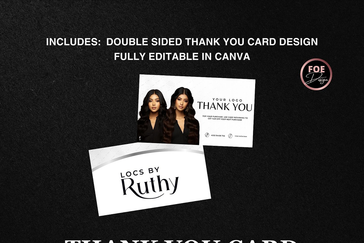 Luxury hair branding kit templates C, a Branding & Logo Template by Foedesigner (Photo 4 of 8)