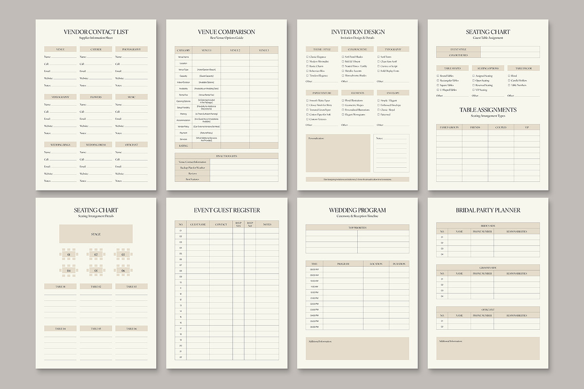Wedding Planner Template, a Stationery Template by BrandPacks (Photo 3 of 6)