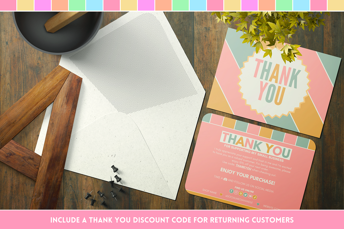 Cute Thank You Card Template, a Card Template by SunshineStudioBoutique (Photo 10 of 10)