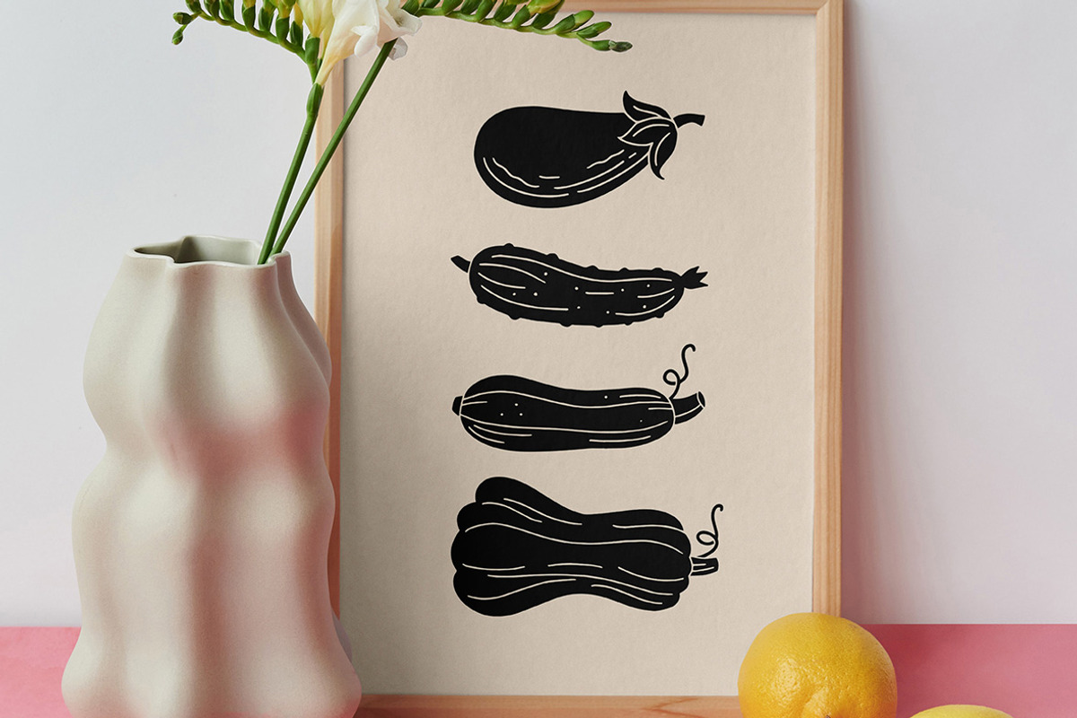 Veggies Linocut Bundle, an Illustration by ClayStudio (Photo 3 of 9)