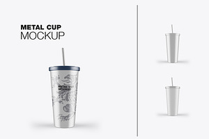 Stainless Steel Travel Cup Mockup