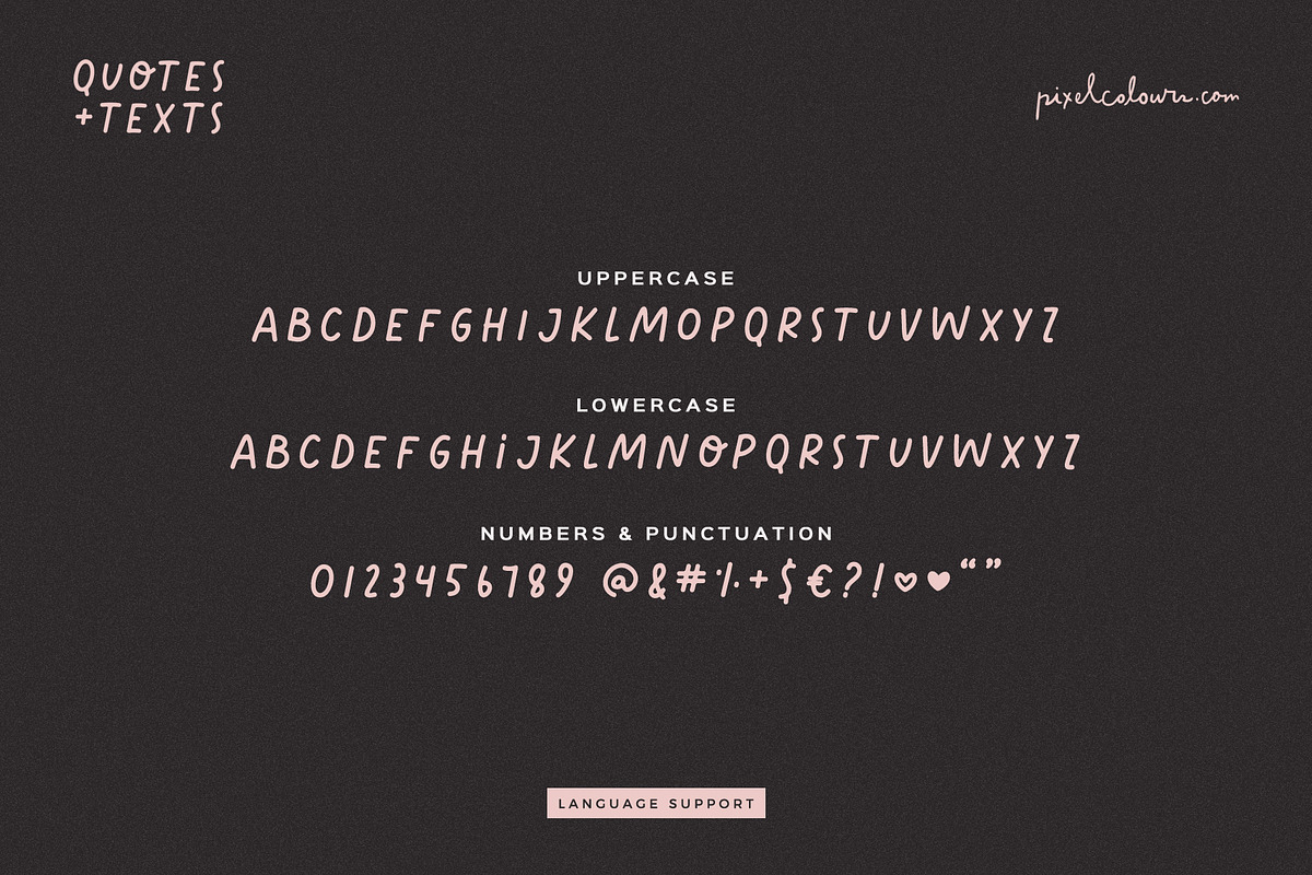 Quotes and Texts Font