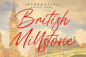 British Millstone Brush Font