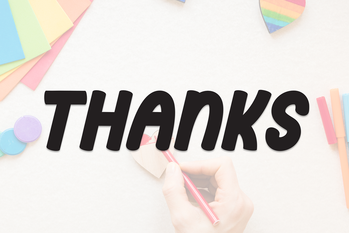 Rainbow Handmade | Script Font, a Script Font by Scratchones (Photo 8 of 8)