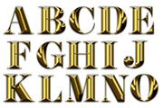 Golden Serif 3D Font Clipart, an Illustration by Stellalunarts (Thumbnail 2 of 4)