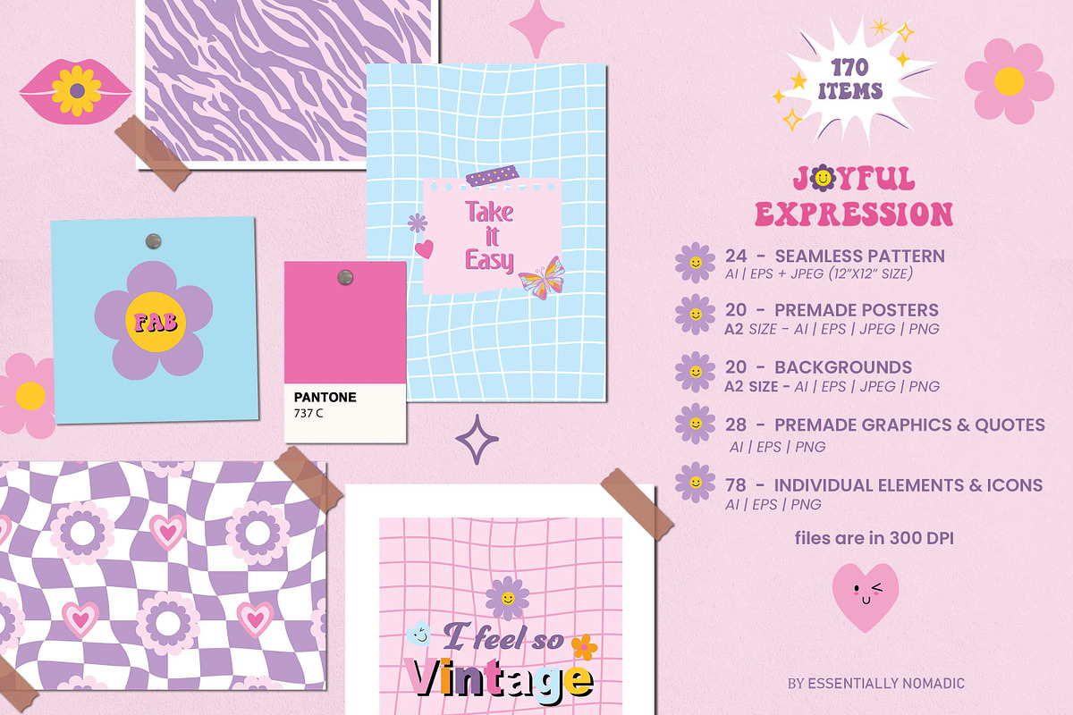 90s-Y2K Graphic Pattern Collection, an Object Graphic by Essentially Nomadic (Photo 2 of 17)
