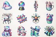 Iridescent Christmas Sublimation Png, an Illustration by RobertsArt (Thumbnail 7 of 7)