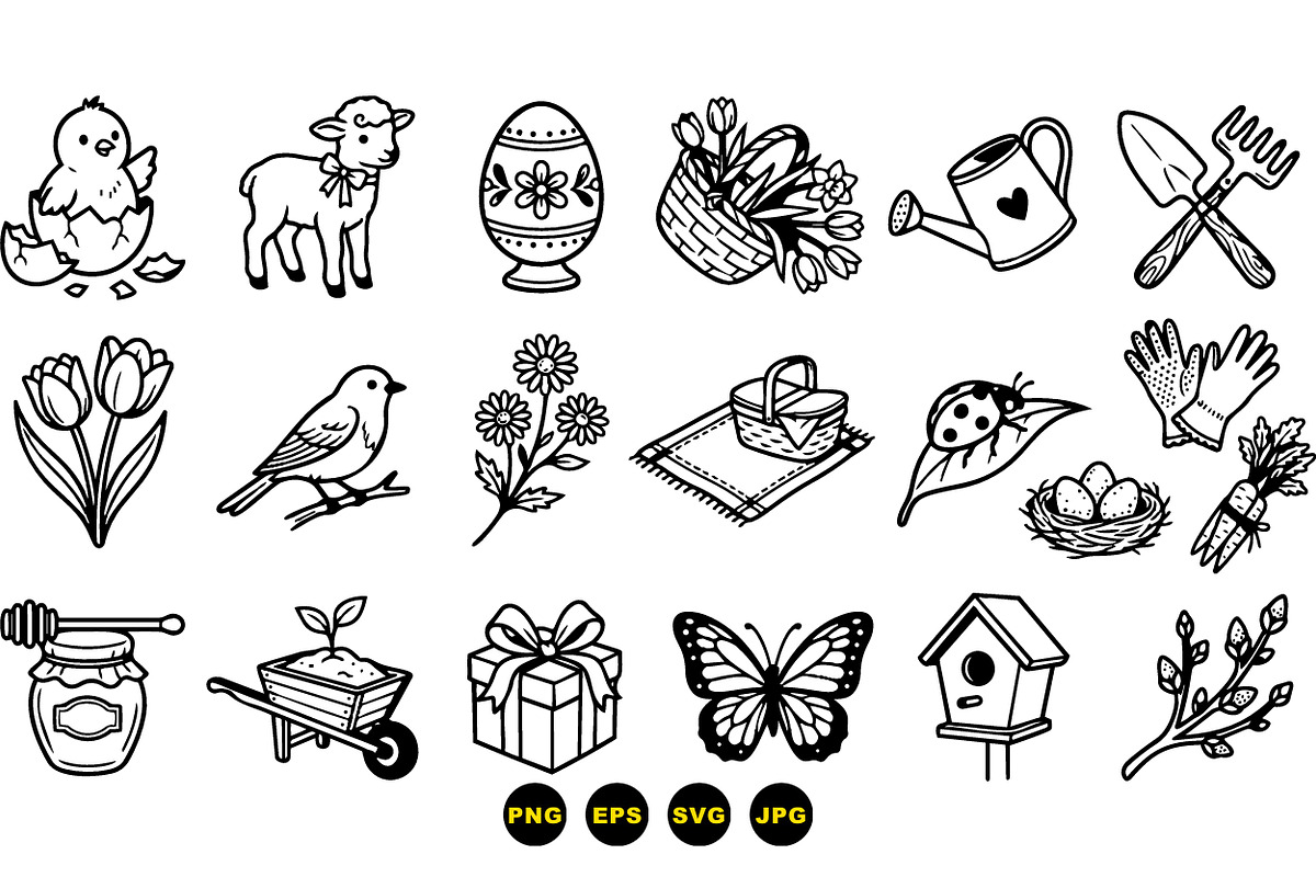 Spring Garden Clipart Collection, an Illustration by designvectx (Photo 3 of 3)