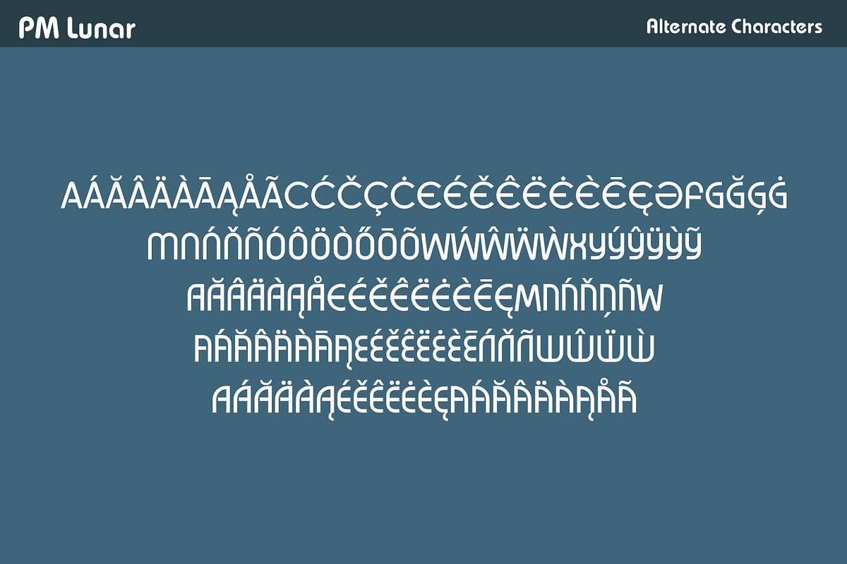 PM Lunar Retro Sci-Fi Font, a Sans Serif Font by Paper Moon Graphic Supply (Photo 6 of 6)
