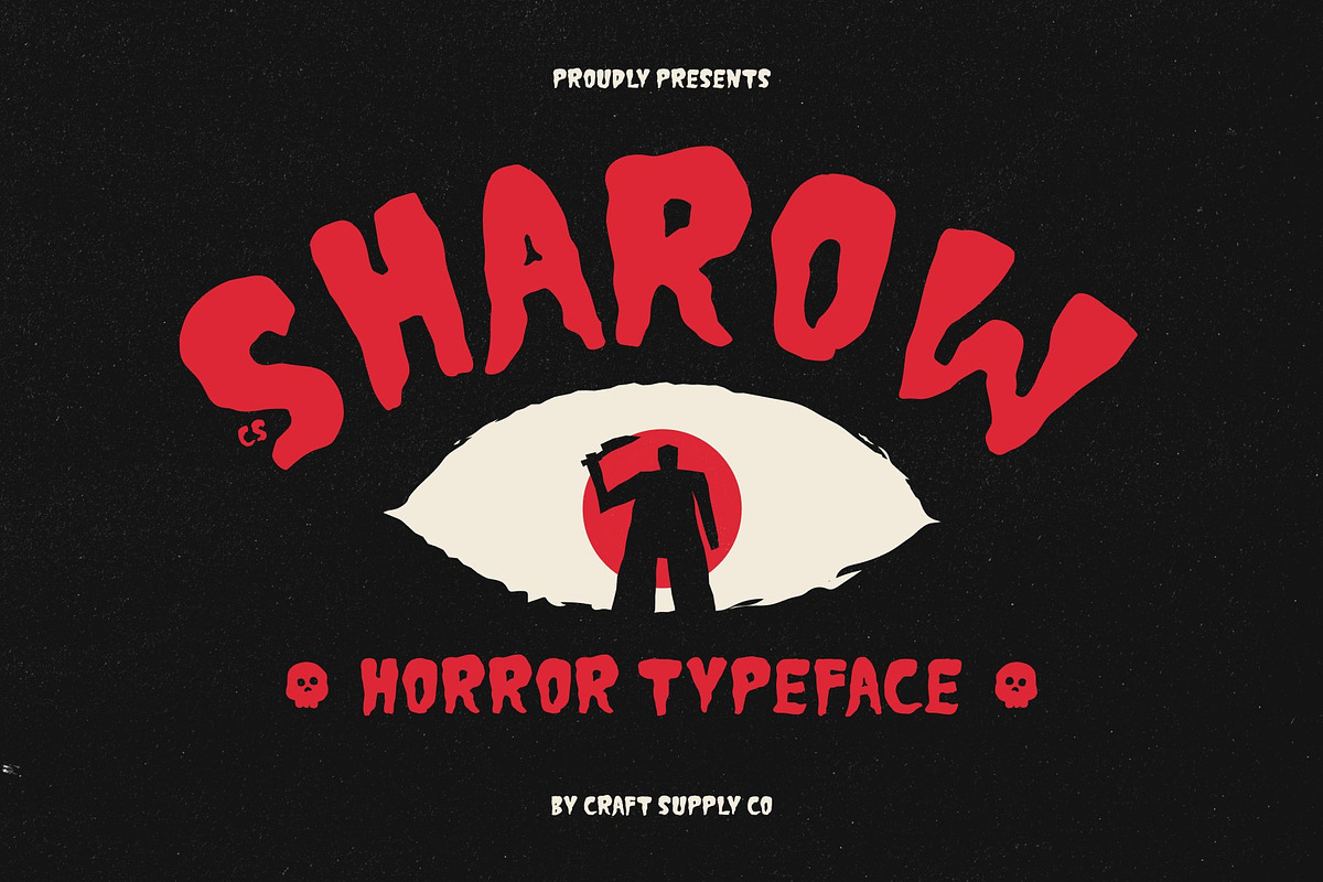 CS Sharow – Vintage Horror Font, a Sans Serif Font by Craft Supply Co. (Photo 1 of 8)