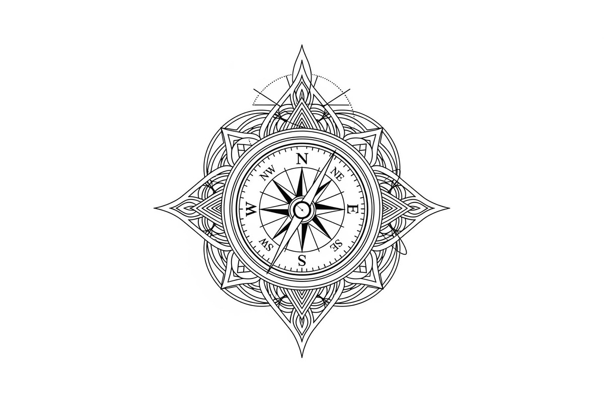 Ornamental Compass Rose SVG Bundle, an Illustration by Gaye Art (Photo 9 of 31)