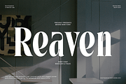 Reaven – Modern High Contrast Serif, a Serif Font by roomspace creative lab (Thumbnail 1 of 10)