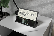 Two Tablets with Digital Pen Mockup, a Device Mockup by xavier_studio (Thumbnail 5 of 5)