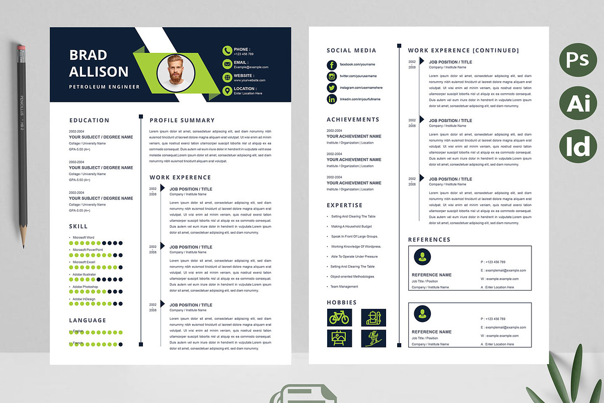 New Resume | CV Template, a Resume Template by Attractive Resume (Photo 2 of 3)