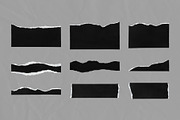 34 Black & White Ripped Paper Pieces, an Abstract Photo by Ksuview (Thumbnail 2 of 5)