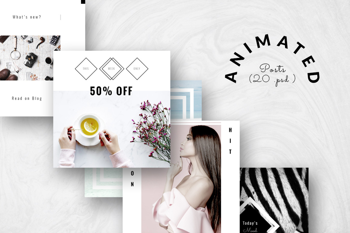 90% OFF | BUNDLE-Instagram Templates, a Social Media Template by CreativeFolks (Photo 10 of 36)