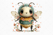 Whimsical Spring Bee Clipart PNG, an Illustration by Craft Nest (Thumbnail 11 of 11)