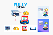 Animated Data Center Icons, a Duotone Icon by Prosymbols (Thumbnail 4 of 14)