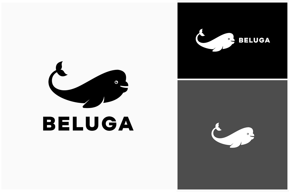 Beluga Whale Silhouette Logo, a Branding & Logo Template by ika trisiana (Photo 2 of 2)