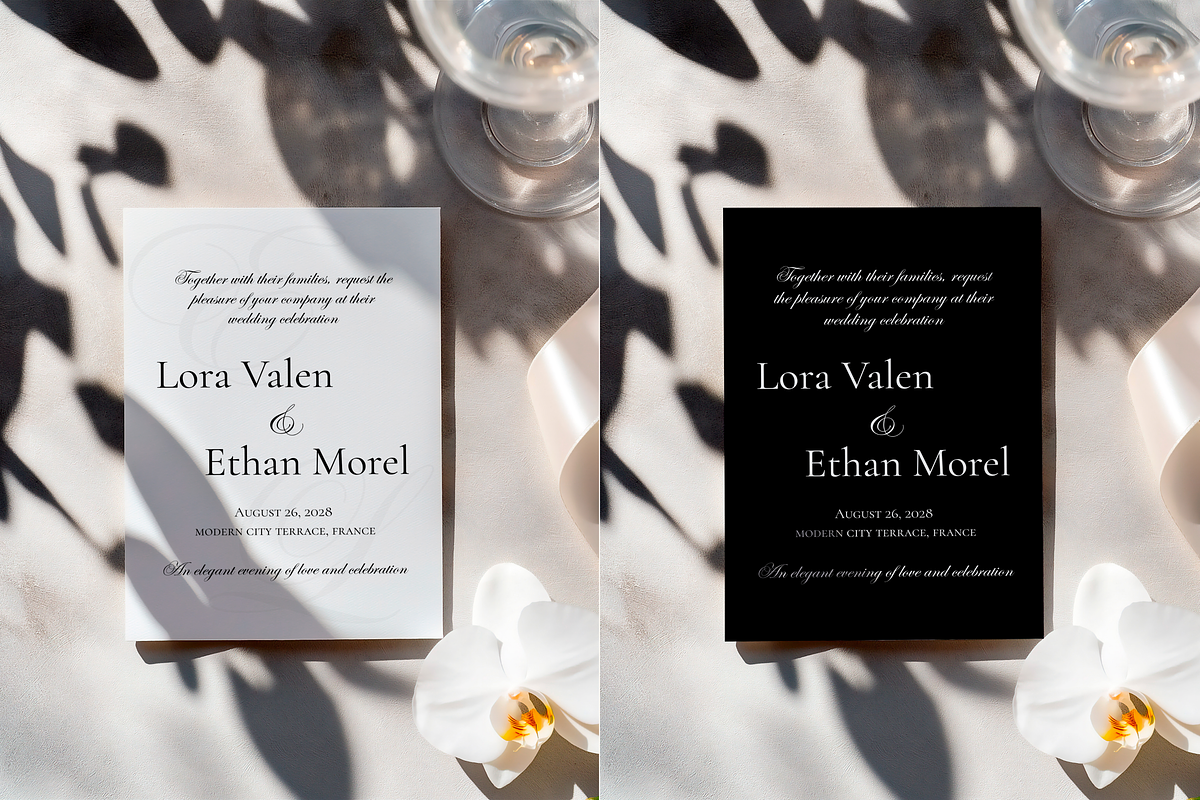 Orchid 5x7 Invitation Card Mockup, a Product Mockup by Serenefeeling (Photo 2 of 6)