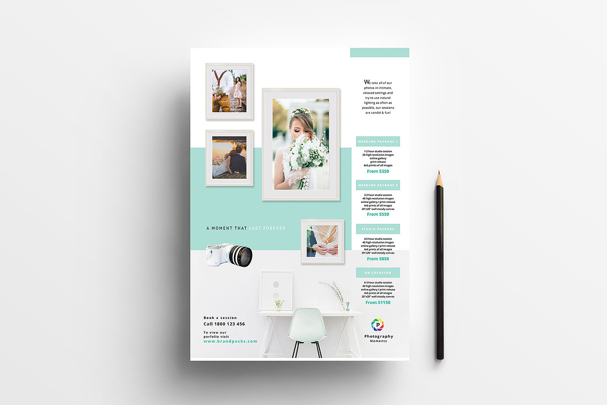 Wedding Photography Templates Pack 2, a Flyer Template by BrandPacks (Photo 6 of 18)