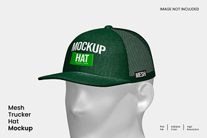 Mesh Trucker Hat Mockup, a Household Mockup by Unerispace