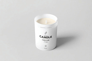 Scented Candle Glass Jar Mockup, an Advertising Mockup by DesignRushMarket