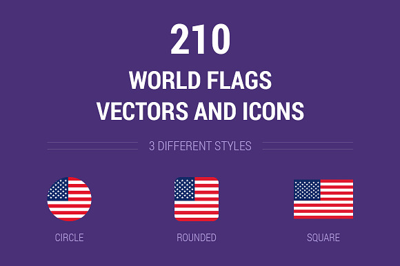 210 World Flags Vectors and Icons preview 4