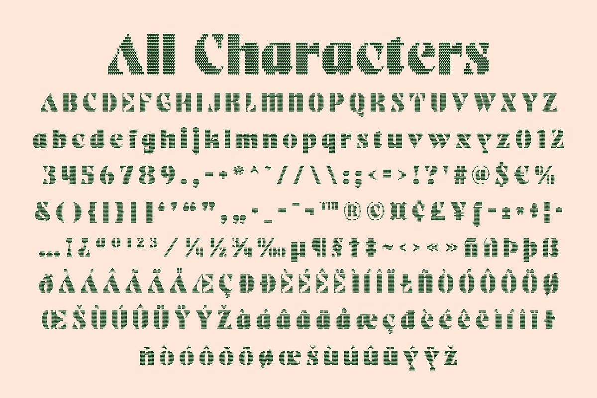 CS Aslan Knitted, a Sans Serif Font by Craft Supply Co. (Photo 8 of 8)