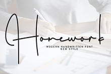 Homework | Script Font