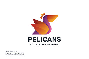 Pelican Gradient Colorful Logo, a Branding & Logo Template by yuanesei