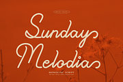 Sunday Melodia | Monoline Script, a Script Font by gracetype_studio (Thumbnail 1 of 12)