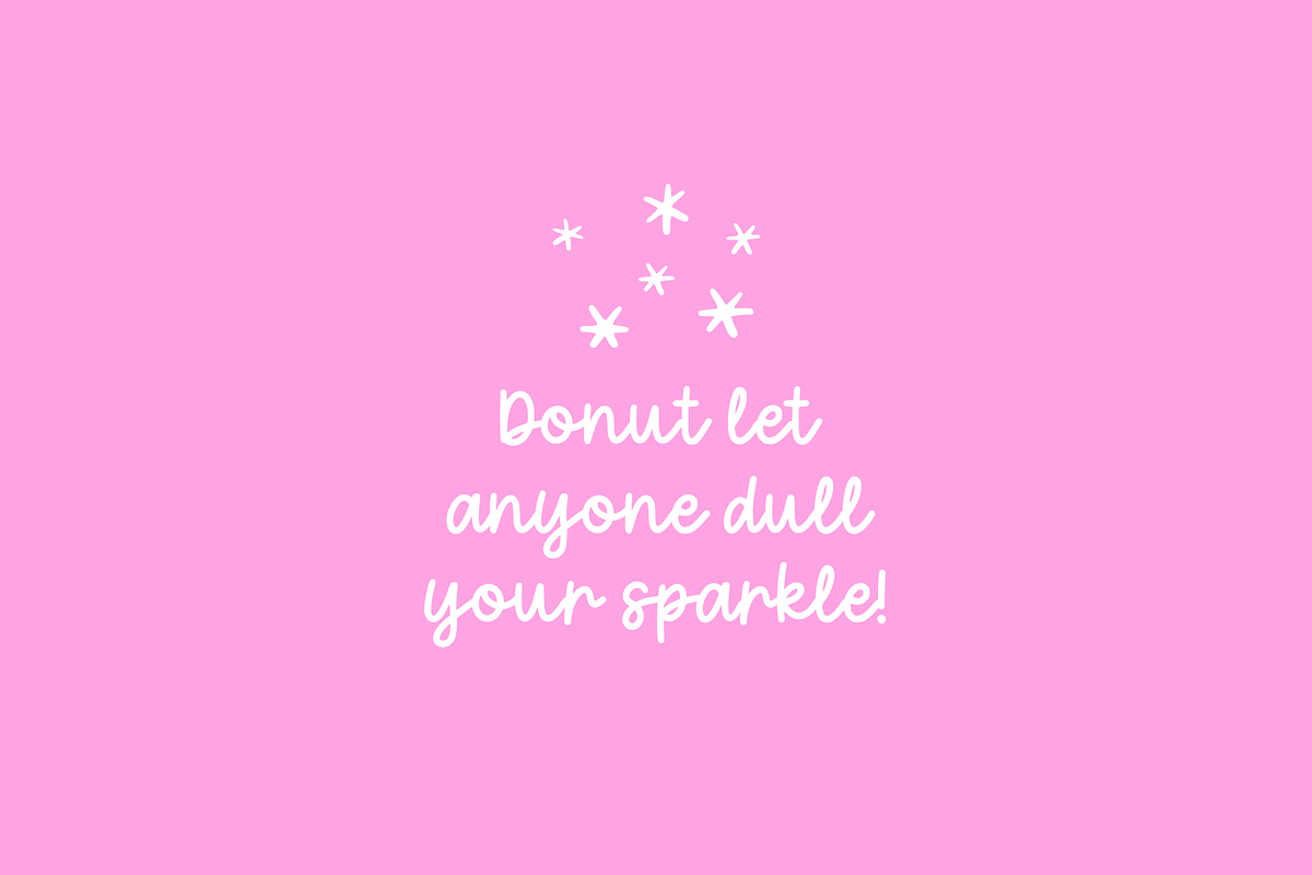 Donut Sprinkles Cute Cursive Font, a Script Font by Always Sunny Co (Photo 2 of 5)