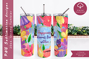 Flower watercolor tumbler design, an Object Graphic by AnastasiaWatercolor (Thumbnail 1 of 4)